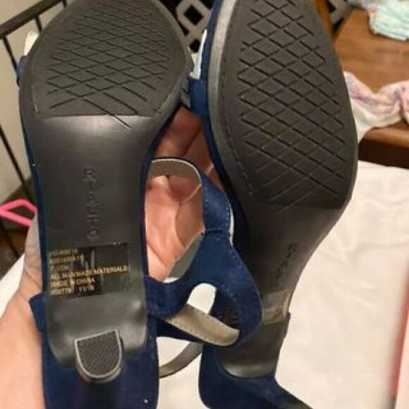 NEW Rialto Raye 7.5 NAVY BLUE Dress Sandals - Picture 2 of 3
